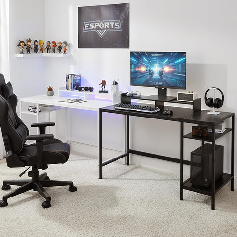 MINOSYS desk adjustable shelves maximize storage for books and gear
