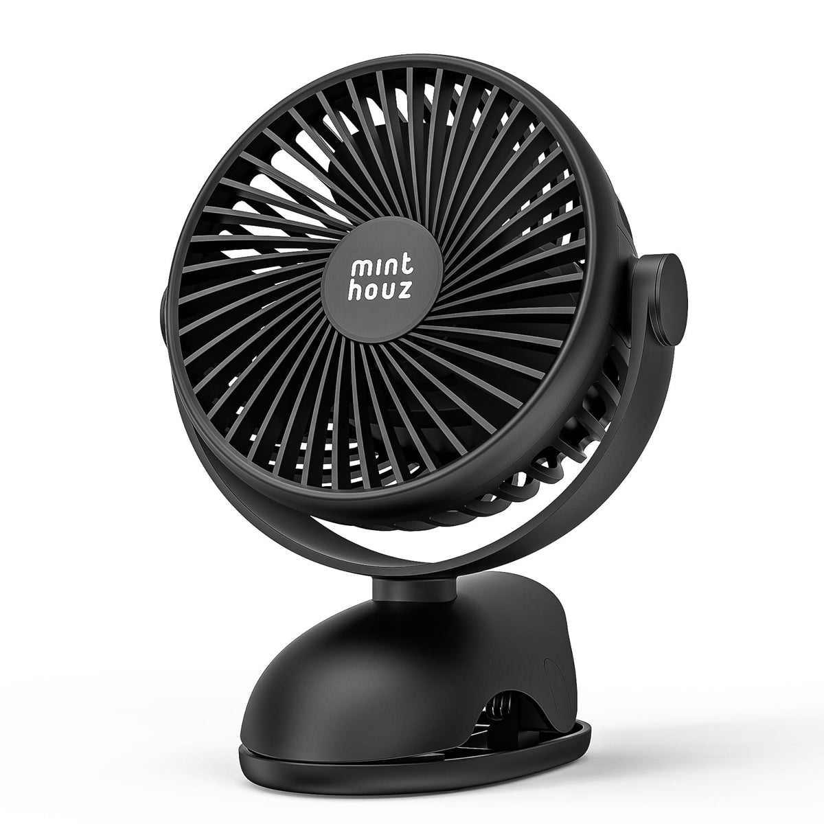 Minthouz clip-on fan with 360° rotation for flexible airflow at your desk