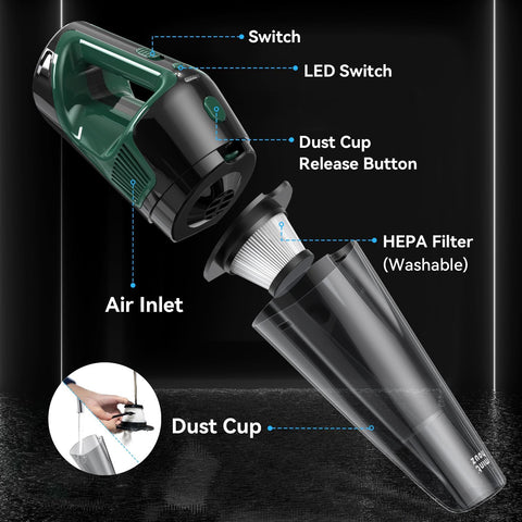 Minthouz 2-in-1 docking keeps vacuum and accessories organized.