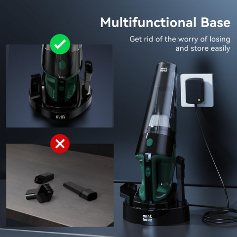 Minthouz crevice tool reaches tight gaps for precise cleaning.