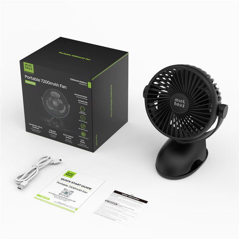 Minthouz travel-friendly clip-on fan for home or outdoors