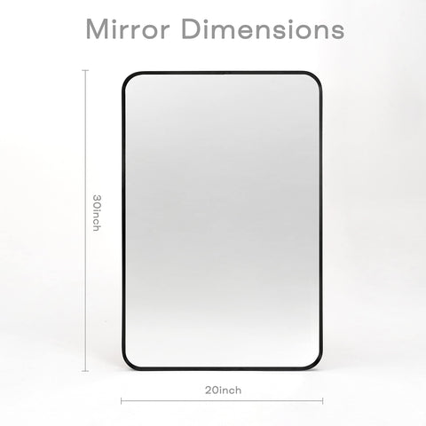 Minuover wall mount mirror frame detail highlights rounded corners and premium construction for durability