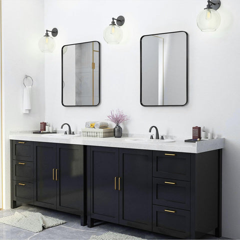 Minuover wall mount mirror horizontal mount offers wide reflection for grooming