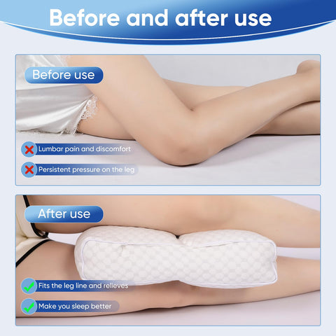 MINUPWELL knee pillow washable cover keeps hygiene easy.