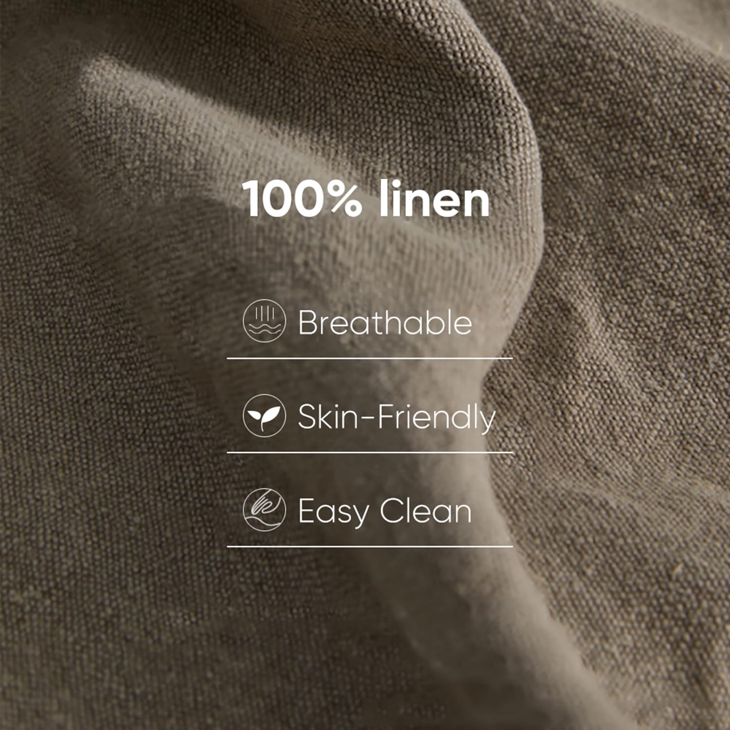 MINUPWELL linen blanket on bed setup for year-round layering