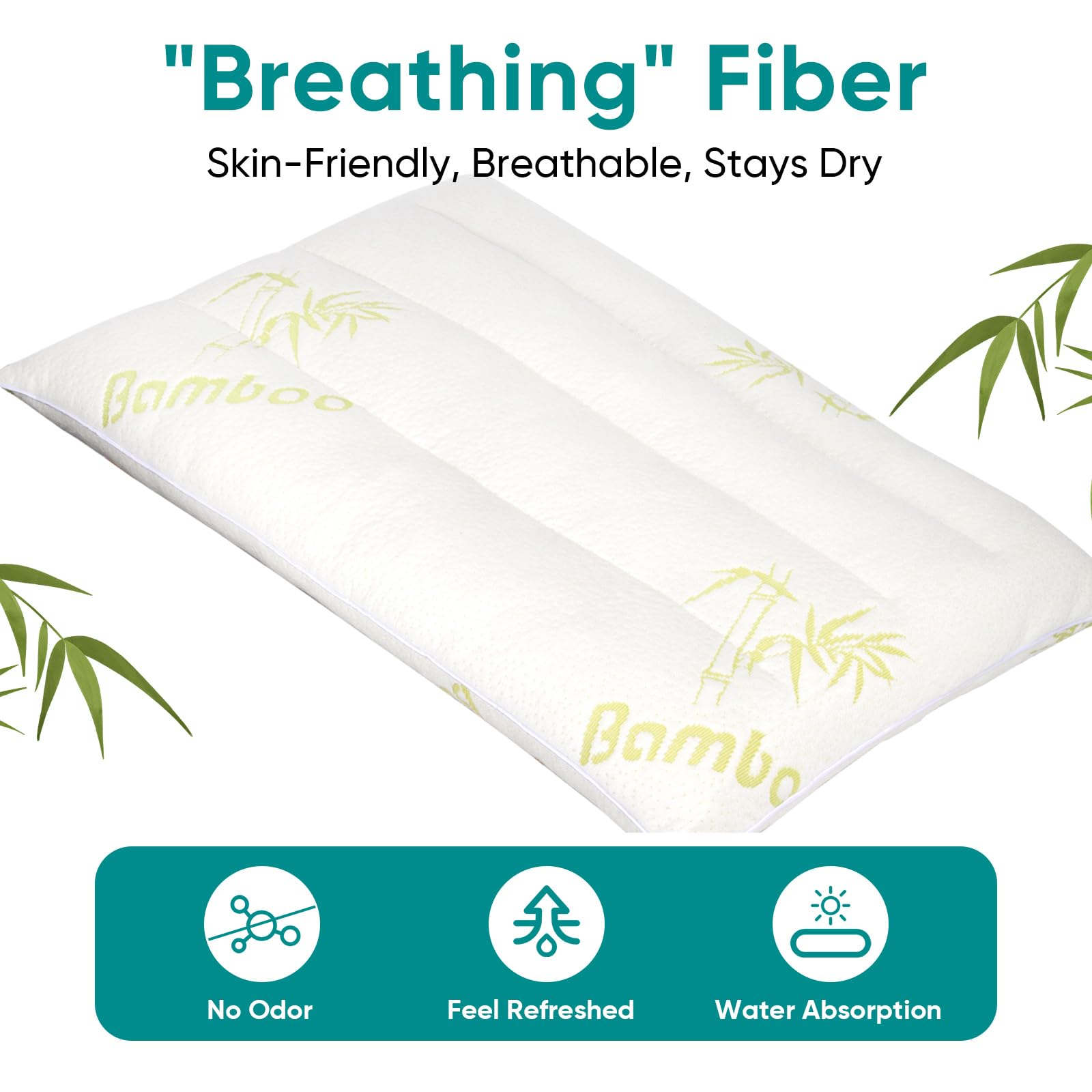 MINUPWELL Ultra Thin Pillow side view highlighting compact height for small frames