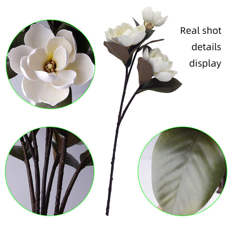 MINYULUA magnolia centerpiece arranged in a vase