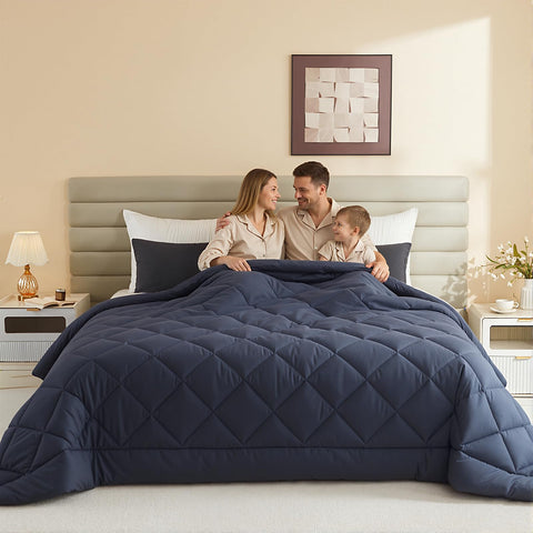 MIOTO bedroom setting with comforter demonstrates cozy all-season comfort.