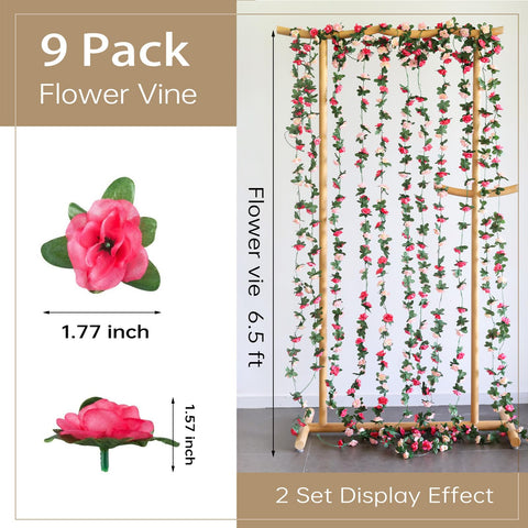 Miracliy rose garland 74ft light pink pack close-up highlighting delicate petals