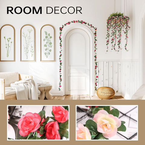 Miracliy rose garland home garden décor offers year-round charm