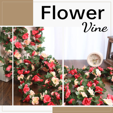 Miracliy rose garland wall backdrop assembly shows layered decoration
