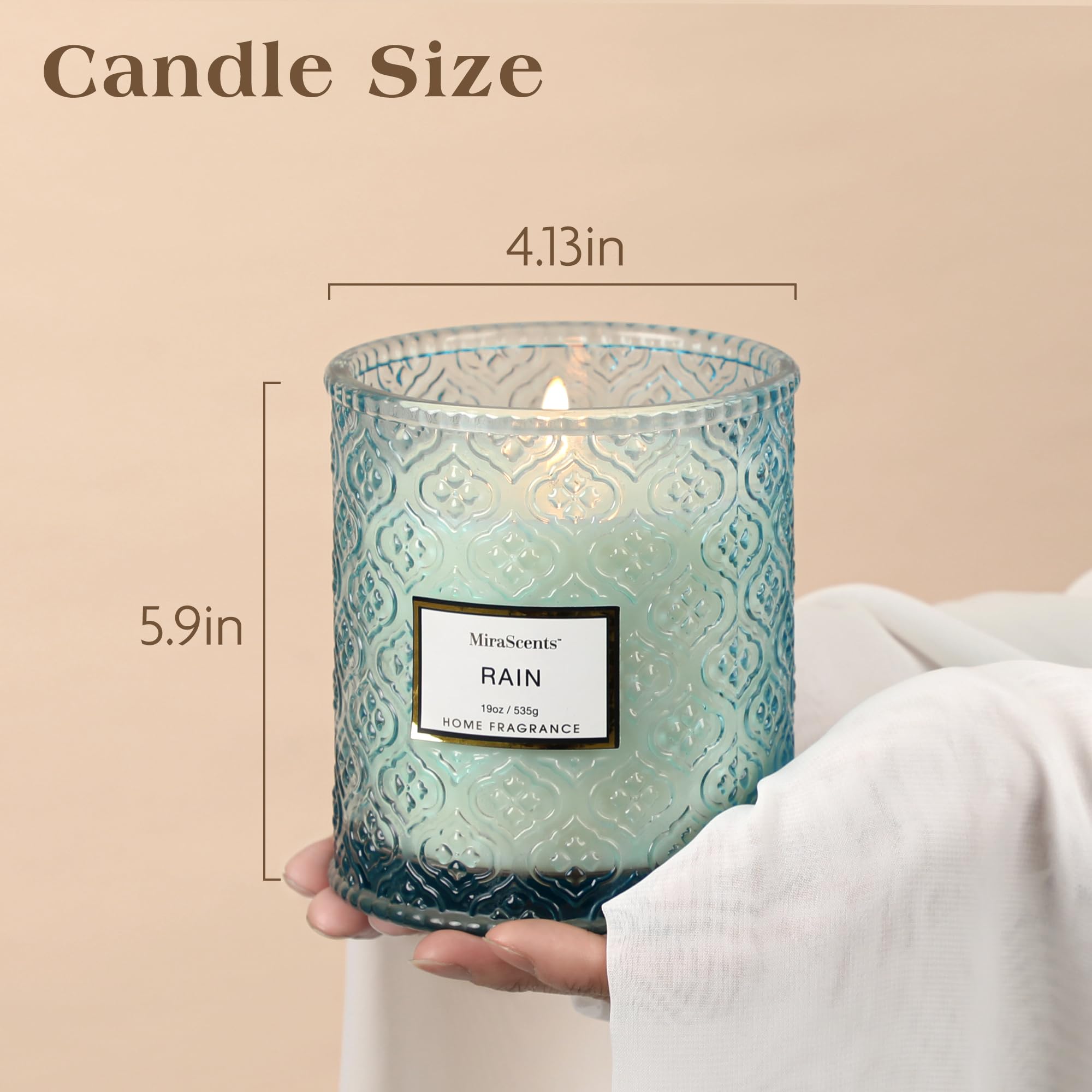 MIRASCENTS blue-pattern jar adds stylish decor and fragrance at home