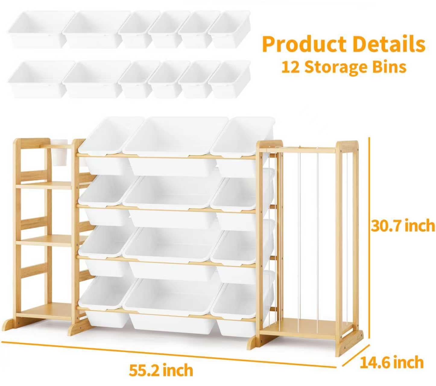 Mirolam shelf helps kids reach and return toys, reducing clutter.