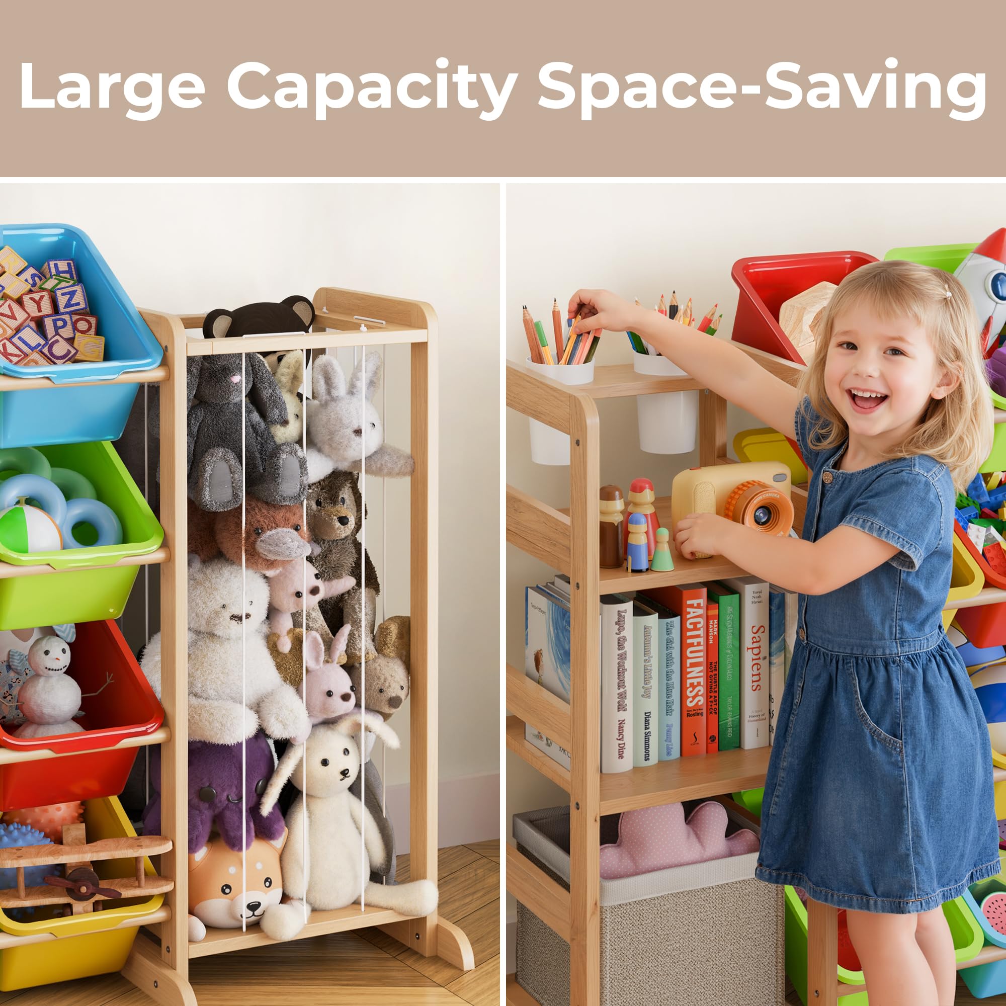 Mirolam toy storage organizer rounded edges prioritize child safety