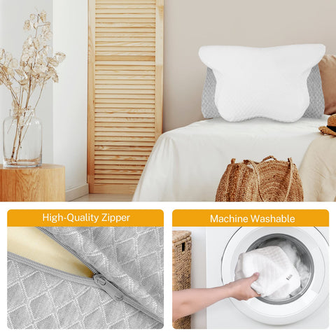 Switchable heights let you tailor loft for different sleeping positions.