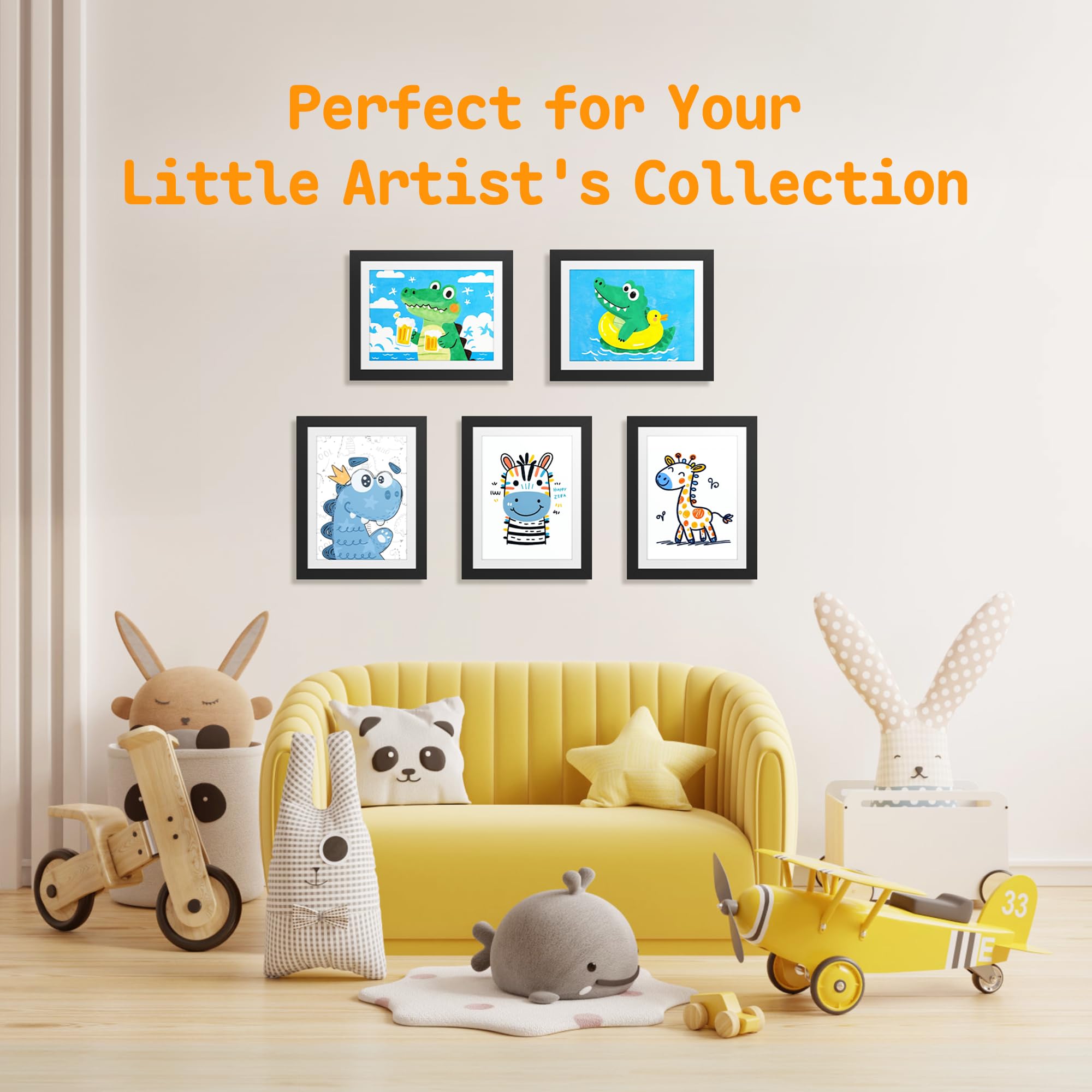MISNEACH wall display frames for kid art showcases