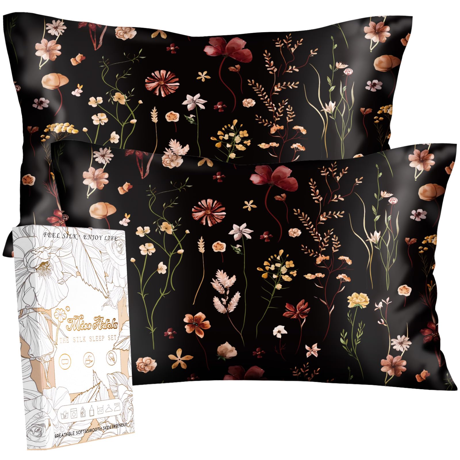Miss Adola pillowcase closeup shows silky texture for smooth hair days