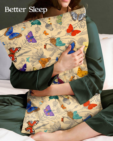 Close-up of Miss Adola 19 momme silk showing ultra-soft texture.