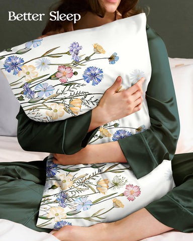 Miss Adola silk pillowcase zipper detail shows secure closure for snag-free sleeping.