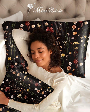 Miss Adola sleep setup highlighting breathable silk for comfort