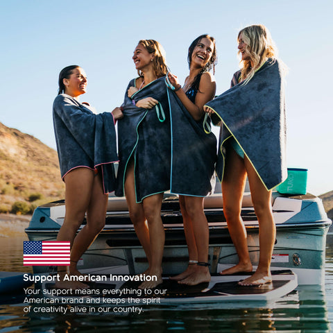 MISSION Tuko lightweight travel towel packed for travel convenience
