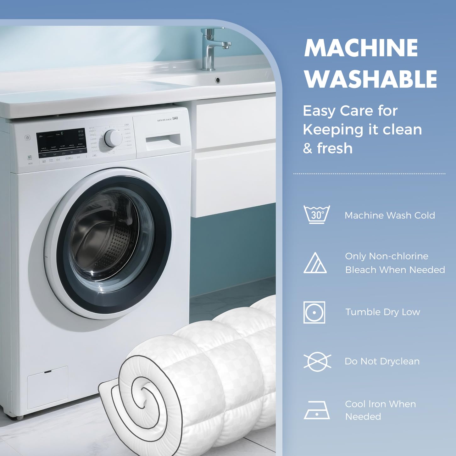 Missleep diamond-stitched ventilation enhances airflow to help regulate temperature.