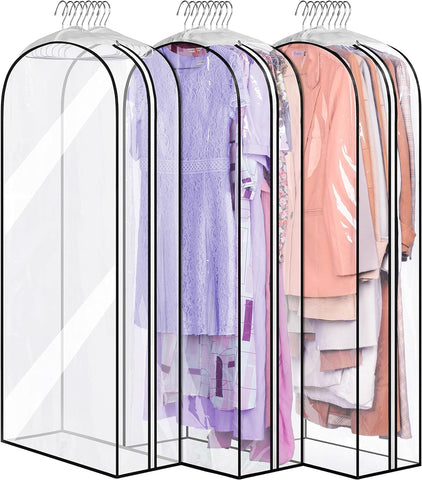 MISSLO 10-inch gusset garment bag with clear view for quick outfit picks