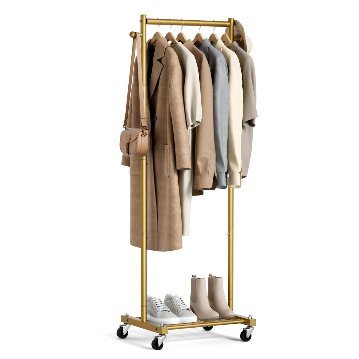 MISSLO 60-inch clothes rack demonstrates space-saving design for small rooms