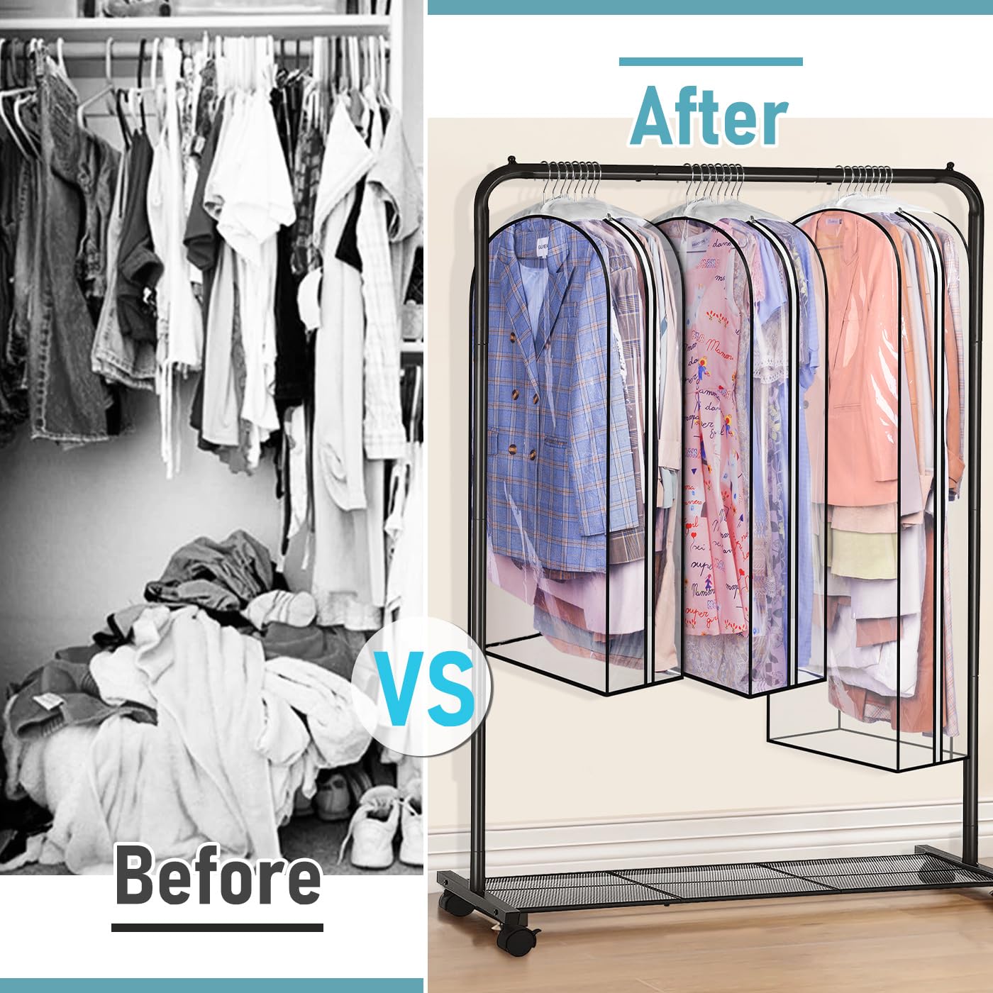 MISSLO 40-inch and 50-inch bags suit shirts, coats, dresses.