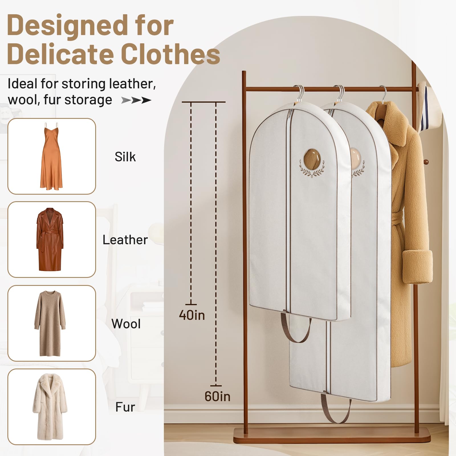 MISSLO cotton fabric close-up shows soft weave and breathable protection for delicate clothes.