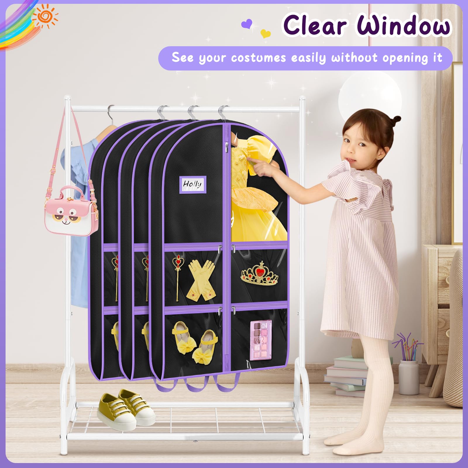 MISSLO foldable dance bag with two handles for travel.