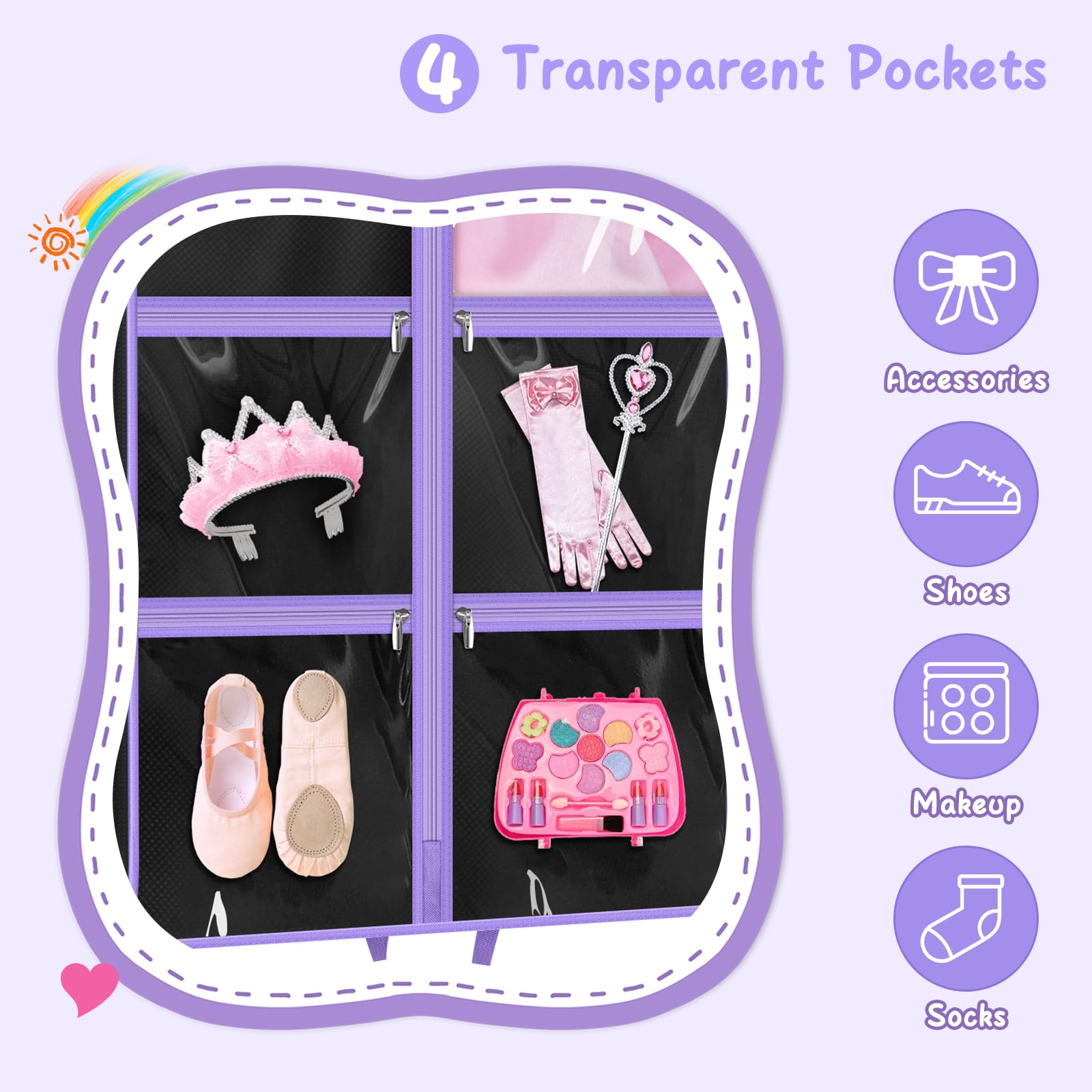 MISSLO garment bag with transparent window for quick costume access.