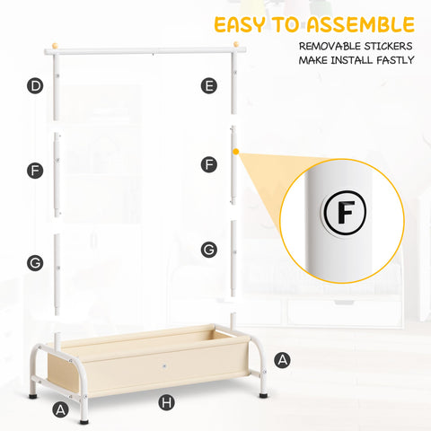 MISSLO kid-friendly closet rack fits playrooms and nurseries with decorative charm.