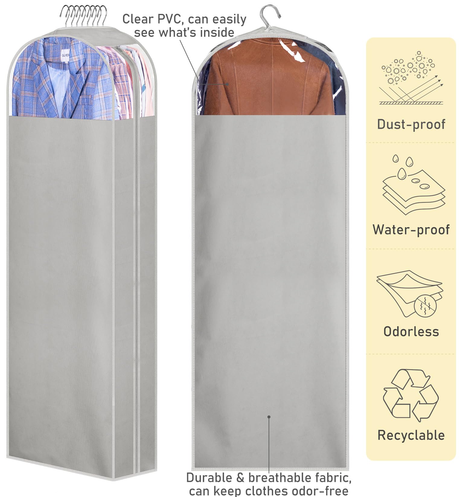 MISSLO durable zipper ensures smooth opening and closing without snagging fabrics.