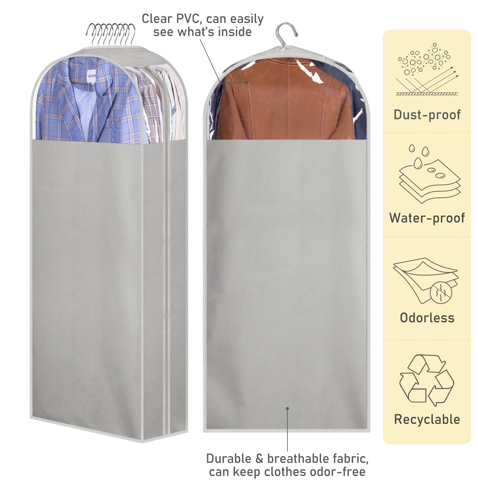 MISSLO 3-pack includes two 40-inch and one 50-inch bags.