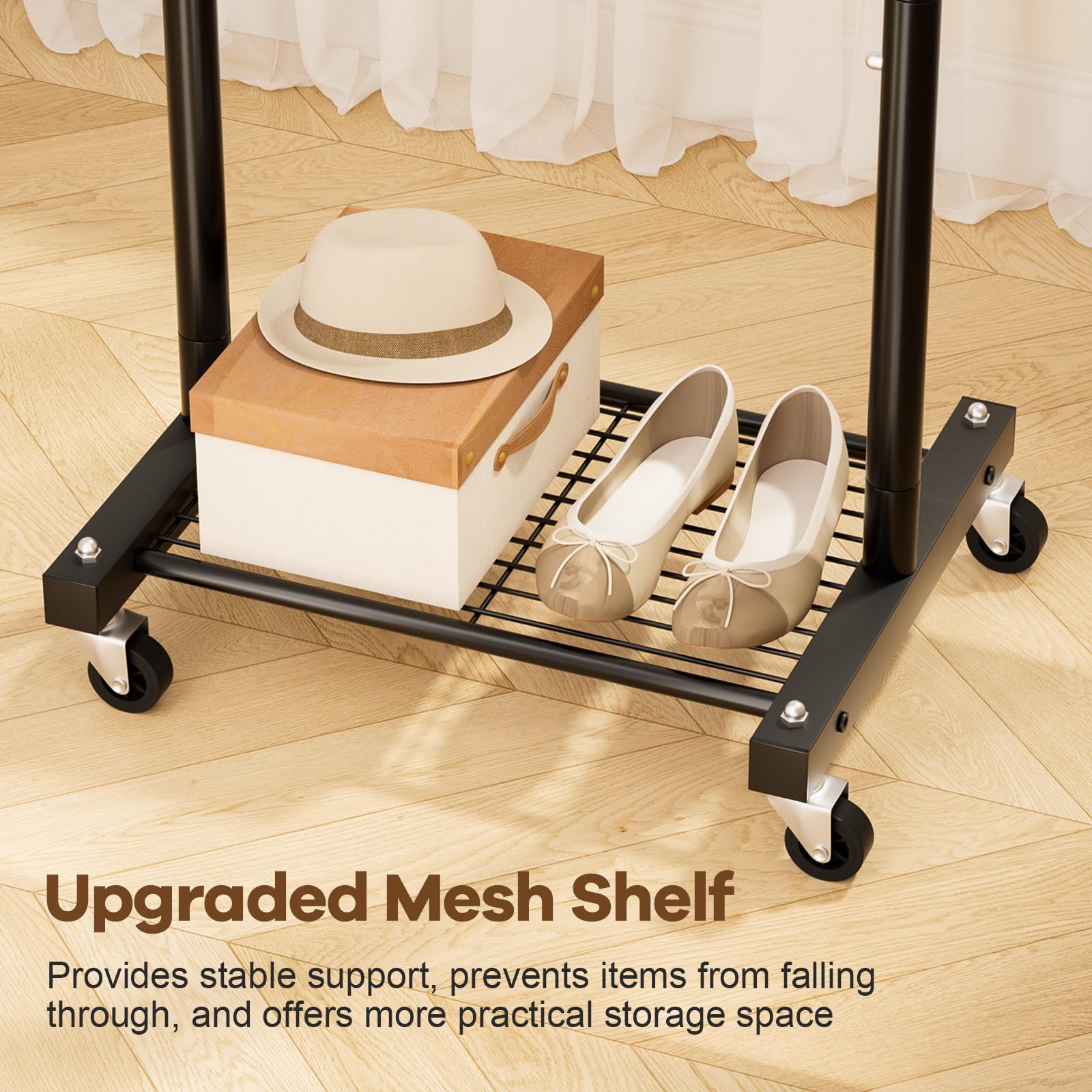 MISSLO easy assembly freestanding rack assembled in minutes.