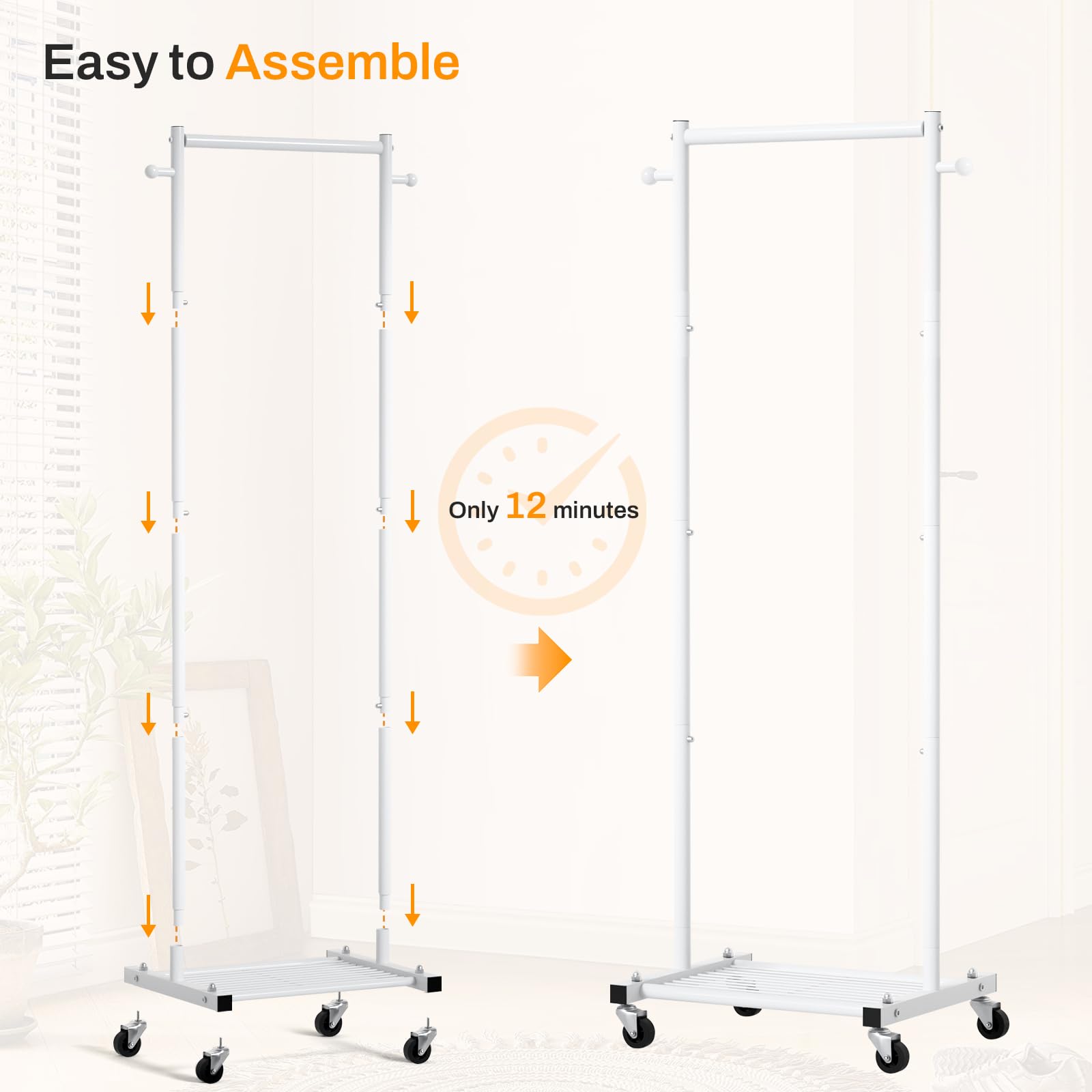 MISSLO easy-assembly design with labeled parts for quick setup.