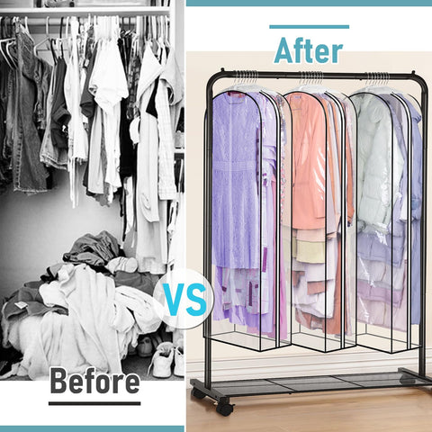 MISSLO long-dress storage bag protects garments during seasonal storage.