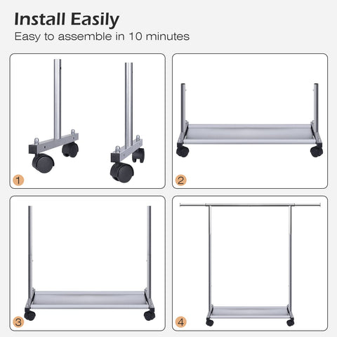 MISSLO versatile rack suitable for laundry, bedroom, or garage storage needs.