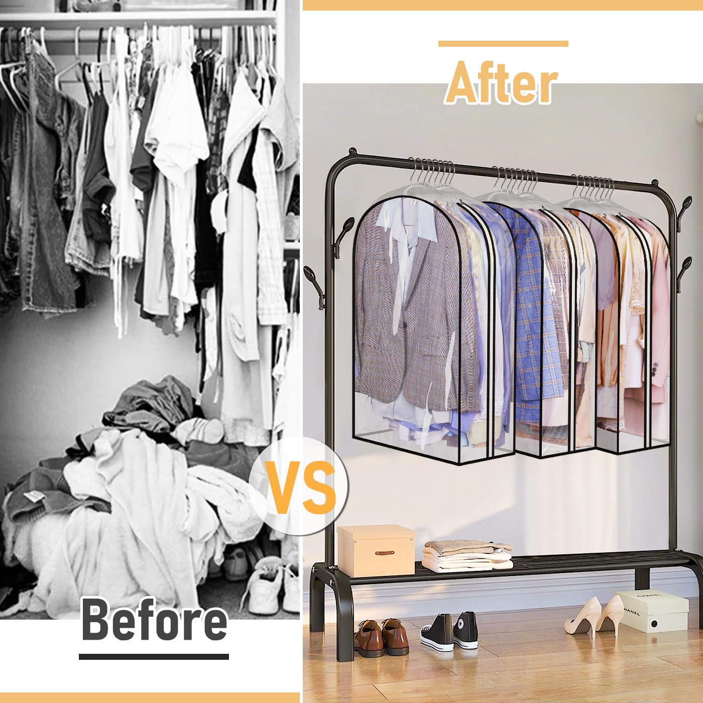 MISSLO three-pack set for versatile closet organization.