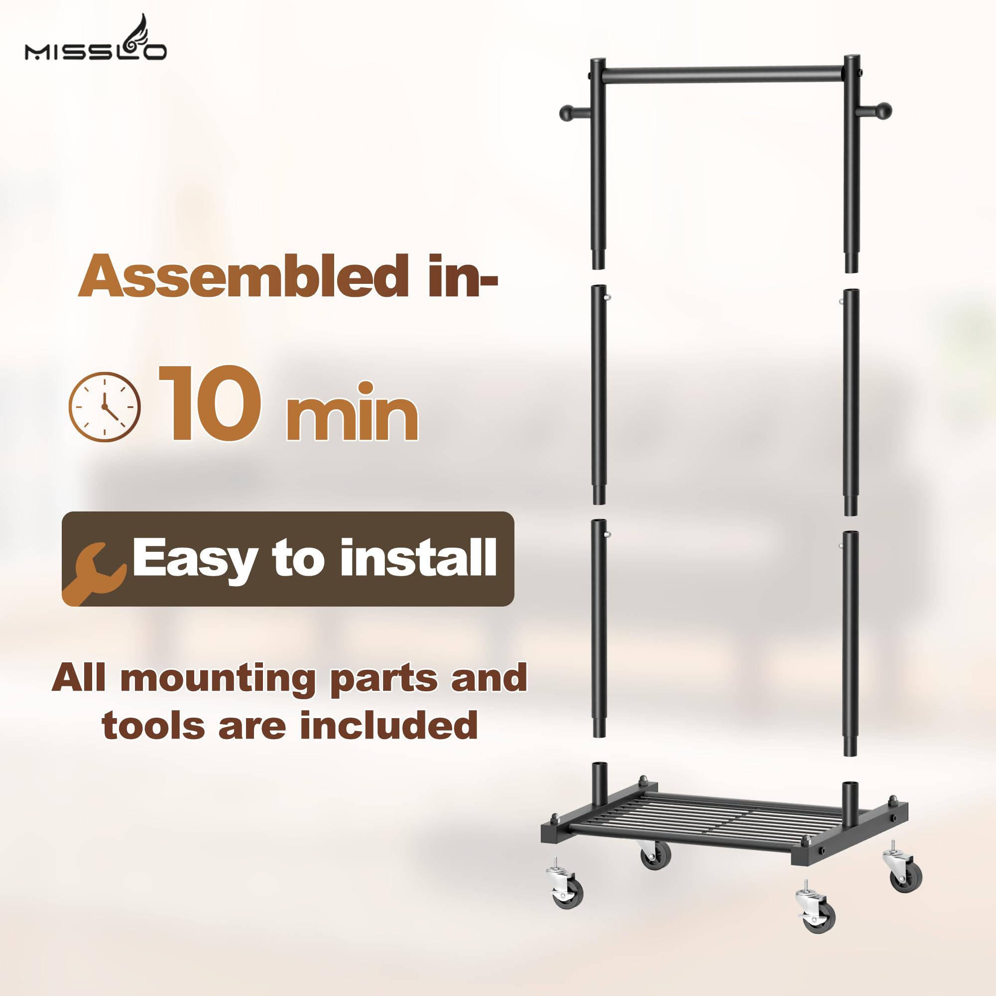 MISSLO top stoppers prevent clothes from slipping for reliable storage.