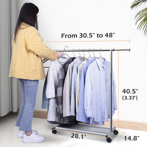 MISSLO sturdy metal frame provides stable storage for heavy coats.