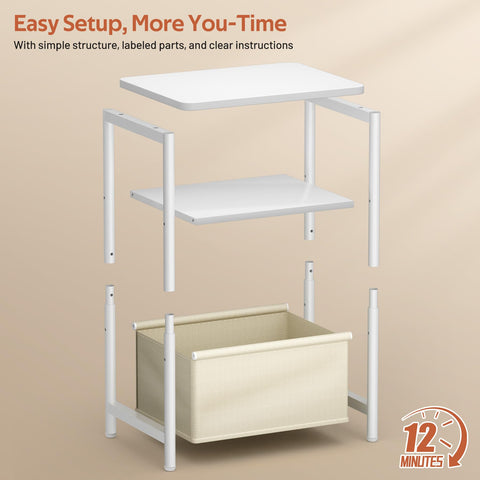 MISSLO nightstand enhances bedroom or nursery with versatile use