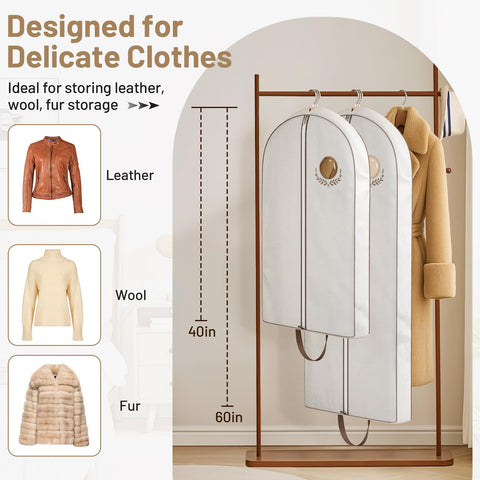 MISSLO 3-4 garments organized closet with vertical stitching detail