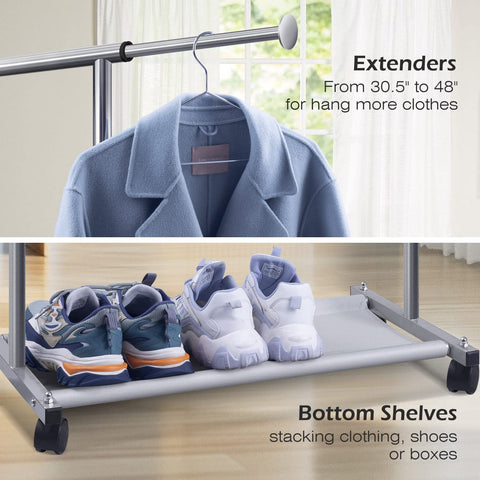 MISSLO wheels enable easy relocation for cleaning or room reorganization.