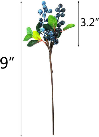 Mistari artificial blueberries stems packaged as a 20-pack for versatile decorating