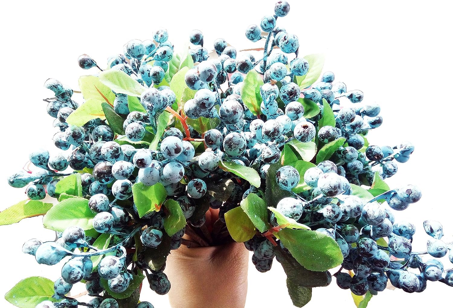 Mistari artificial blueberries stems table centerpiece in elegant setting