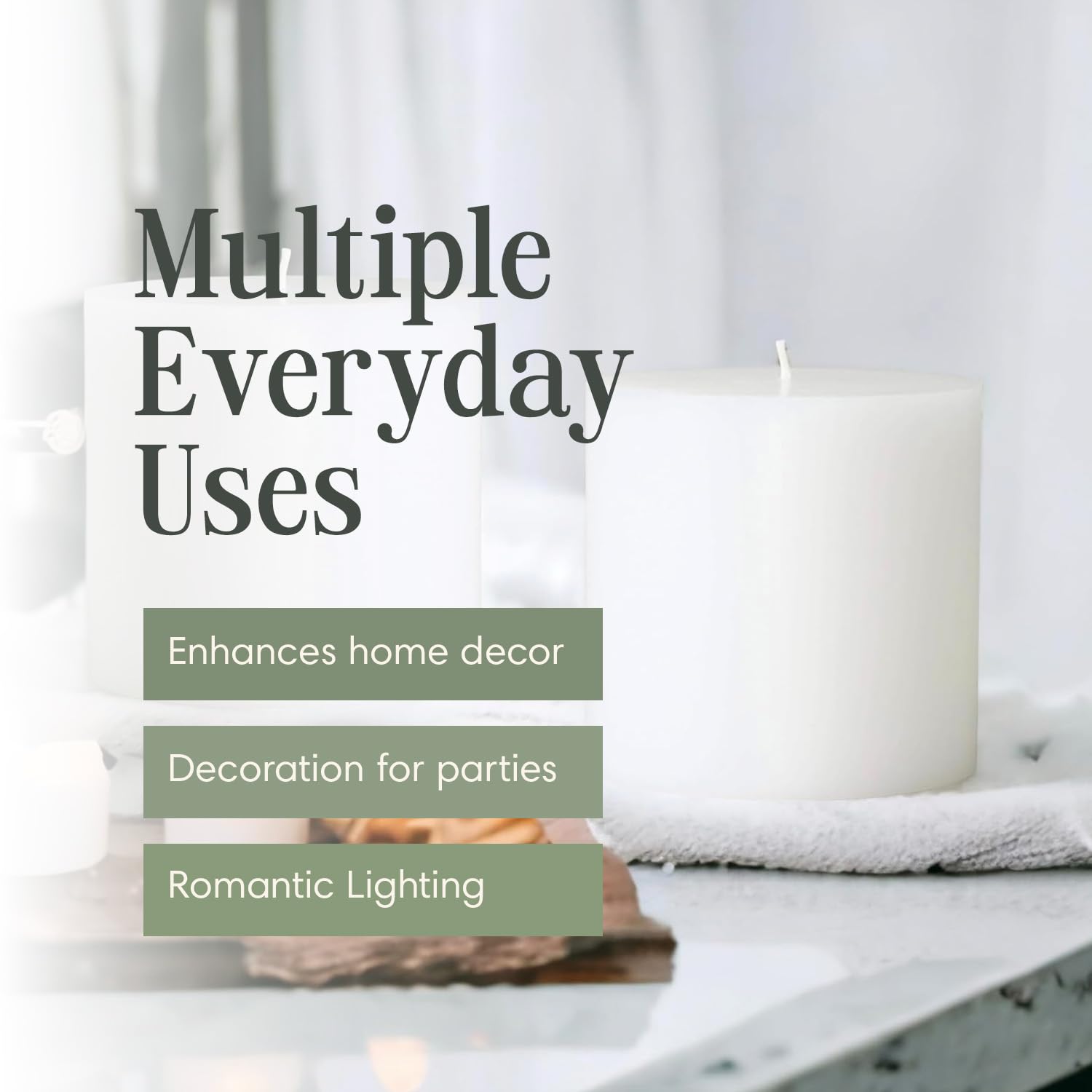 Mister Candle 4x4 for spa and dining ambiance with clean light.