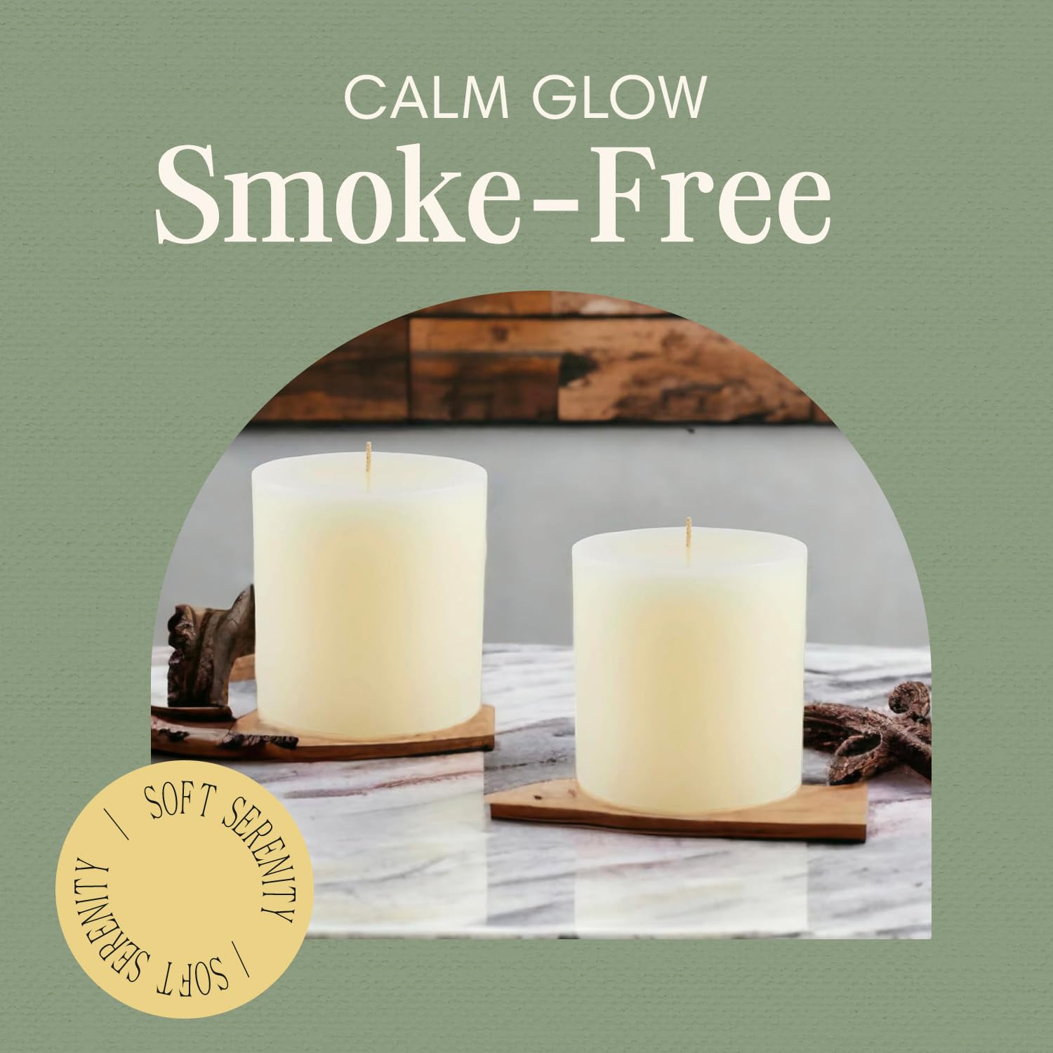 Mister Candle 80-hour burn time ivory pillar candle for long-lasting illumination