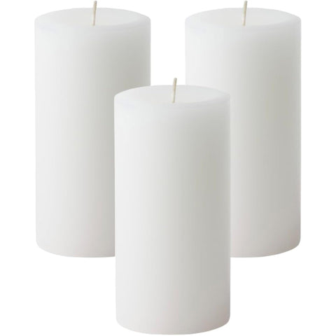 Mister Candle citronella pillar set 3x6 white for elegant outdoor ambiance